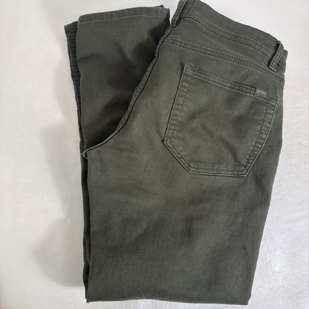 Jachs New York Men's Forest Green/ Olive Straight Fit‎ Flex Pants - 32x30
